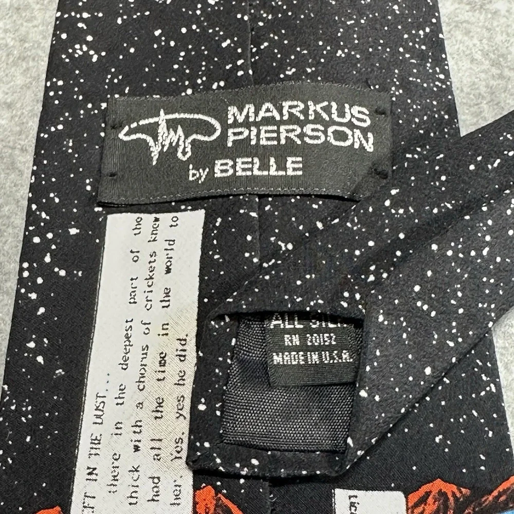 Vintage Markus Pierson Belle Art Tie Dog Car‎ Surreal Silk Necktie 57x4in